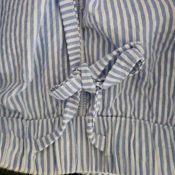 Meshki Blue Stripe Hansen Wide Leg Pants - Picture 12 of 14